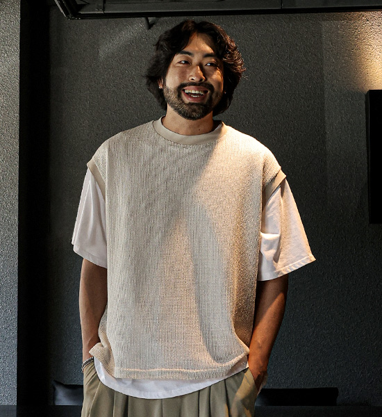 (XL-4XL)<BR>파차버 Knit Vest