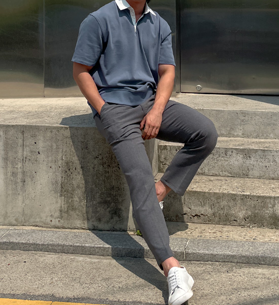 (M-6XL)<br>자오티 Slim Fit Magic banding Slacks S102<br><font color="#224f20"><B>*Select length (Basic,Long+10cm)</B></font>