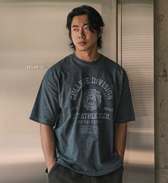 (L-5XL)<BR>하누만 pigment Short T shirts