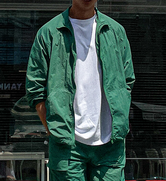 (M-6XL)<BR>코로트 nylon zip-up 82301