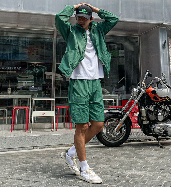 (M-6XL)<BR>코로트 nylon zip-up 82301