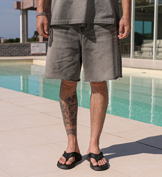 (2XL-4XL)<BR>퍼틴 Bermuda denim pants 9320