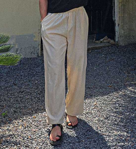 (XL-6XL)<BR>키쏘 linen banding pants