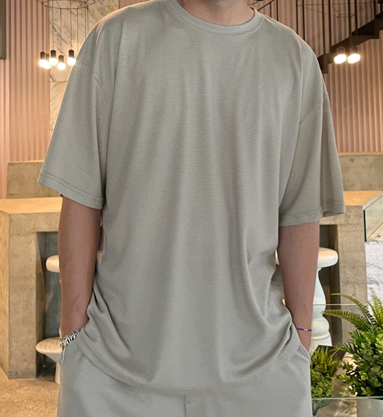 (XL-6XL)<BR>자토다 Waffle short-sleeved T-shirt