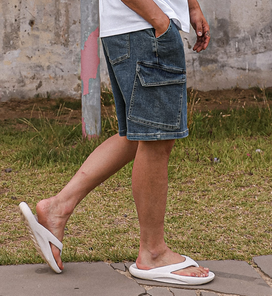 (L-5XL)<br>버트하드 denim banding shorts 878