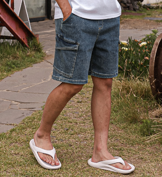 (L-5XL)<br>버트하드 denim banding shorts 878