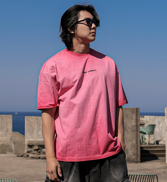(XL-6XL)<BR>라소이 pigment Short T shirts