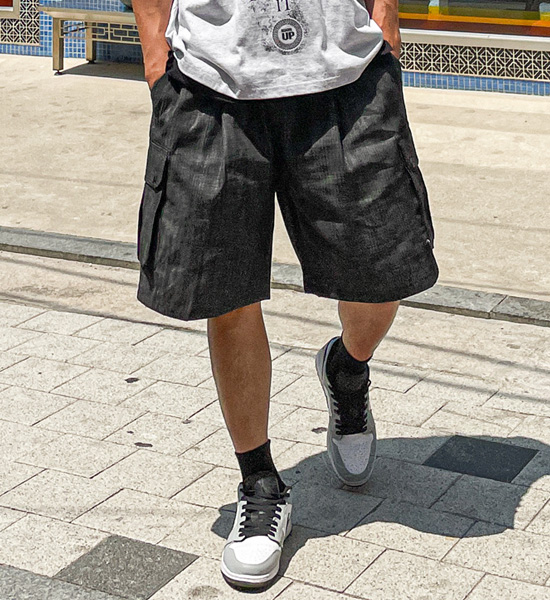 (XL-6XL)<BR>카지라 Non-wash jeans Banding Shorts