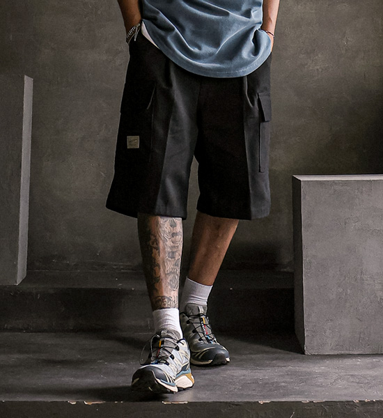 (L-5XL)<BR>쿨라타 Bermuda cargo-banding Shorts