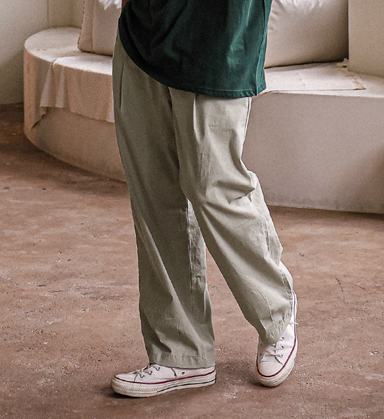 (L-4XL)<br>로즈호 Semi-wide fit Linen banding pants <br><font color="#098a09"><B>Select length (Basic,Long+8cm)</B></font>
