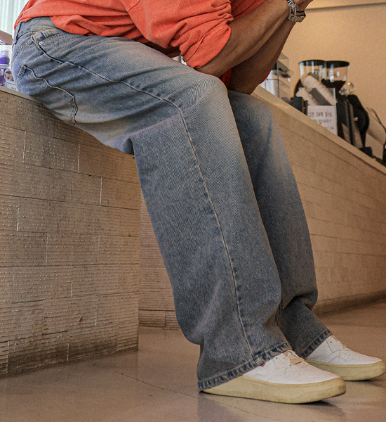 (S-6XL)<br>일라루 Semi-wide fit denim pants 38<br><font color="#098a09"><B>Select length (Basic,Long+8cm)</B></font>