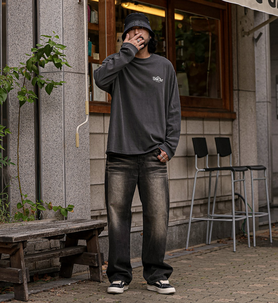 (S-6XL)<br>랑가타 Semi-wide fit denim pants 210<br><font color="#098a09"><B>Select length (Basic,Long+8cm)</B></font>