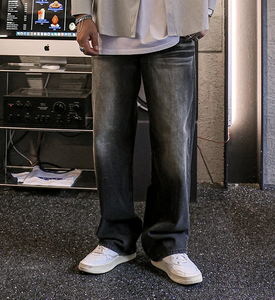 (S-6XL)<br>랑가타 Semi-wide fit denim pants 210<br><font color="#098a09"><B>Select length (Basic,Long+8cm)</B></font>