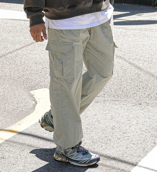 (M-4XL)<BR>딘츄 Semi-wide fit cargo-banding pants 729
