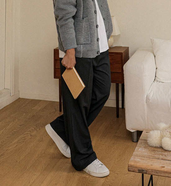 (S-5XL)<BR>쑤티 Semi-wide fit Back banding Slacks