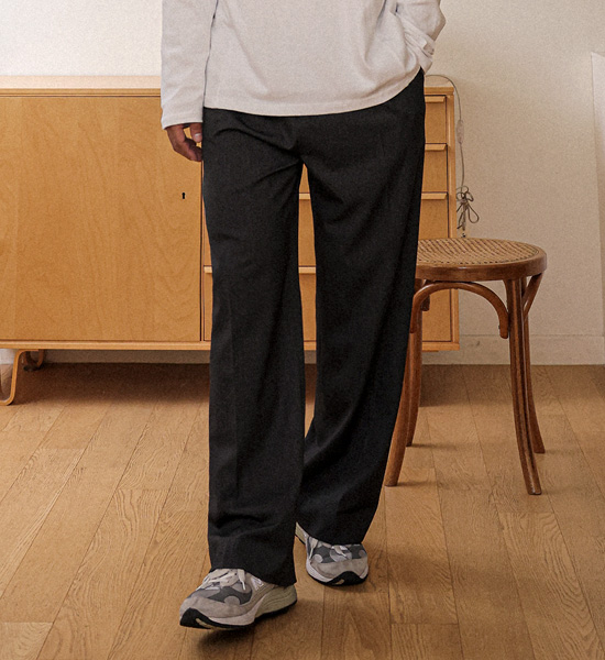 (S-5XL)<BR>쑤티 Semi-wide fit Back banding Slacks