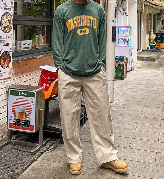 (L-5XL)<BR>리카파 pigment a long-sleeved t-shirt