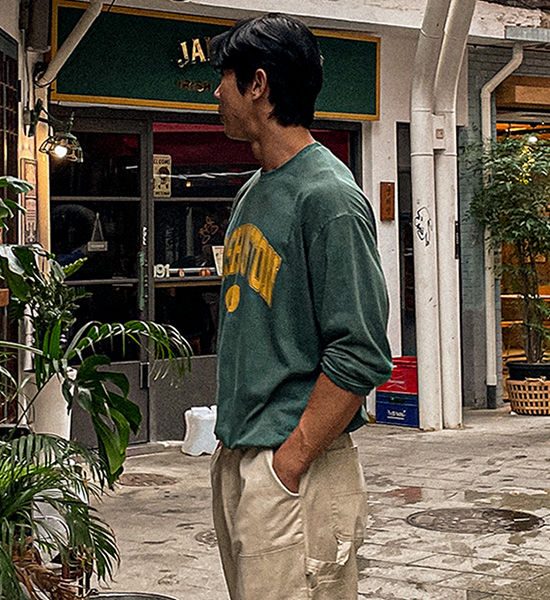 (L-5XL)<BR>리카파 pigment a long-sleeved t-shirt