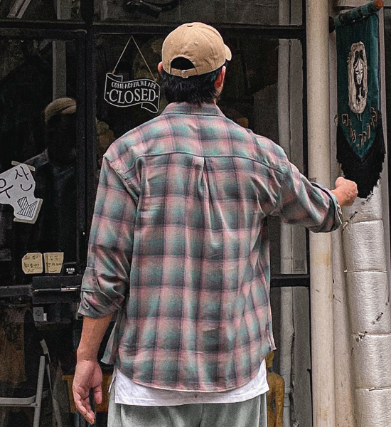 (L-5XL)<BR>카토라 checkered shirt