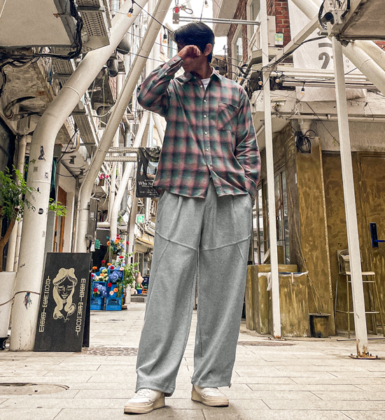 (L-5XL)<BR>카토라 checkered shirt