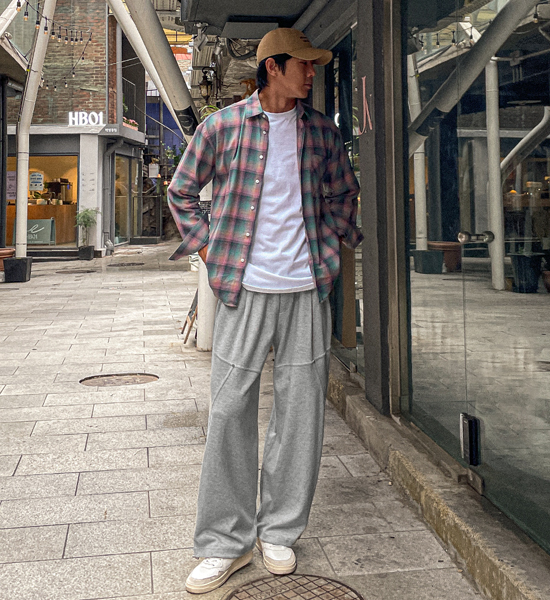 (L-5XL)<BR>카토라 checkered shirt