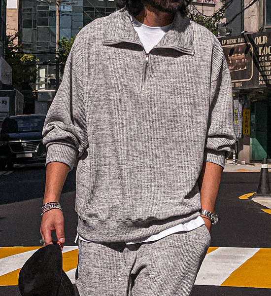 (XL-6XL)<br>언트라 ribbed half zipup T009<BR><B><FONT COLOR="#ff4800">[Additional discount]</FONT></B>