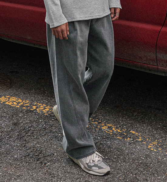 (S-5XL)<BR>하비턴 wide fit banding pants Z1443