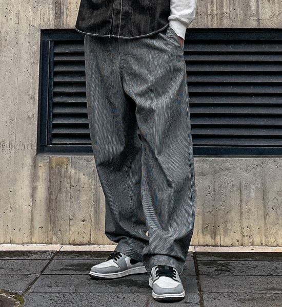(XL-6XL)<br>카초라 Semi-wide fit denim banding pants