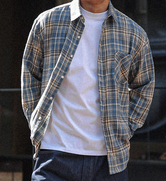 (L-5XL)<BR>다드린 checkered shirt N002