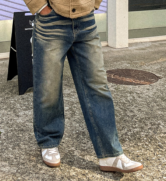 (S-6XL)<BR>칼로터 Semi-wide fit denim pants 410