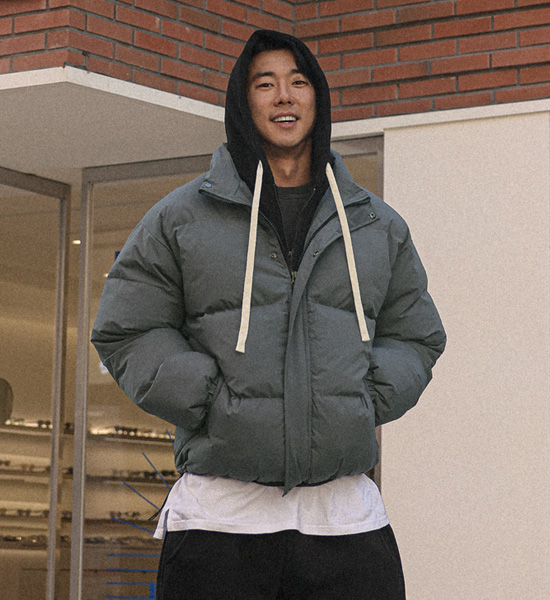 (L-5XL)<br>마하소 후드레이어드 웰론패딩 360