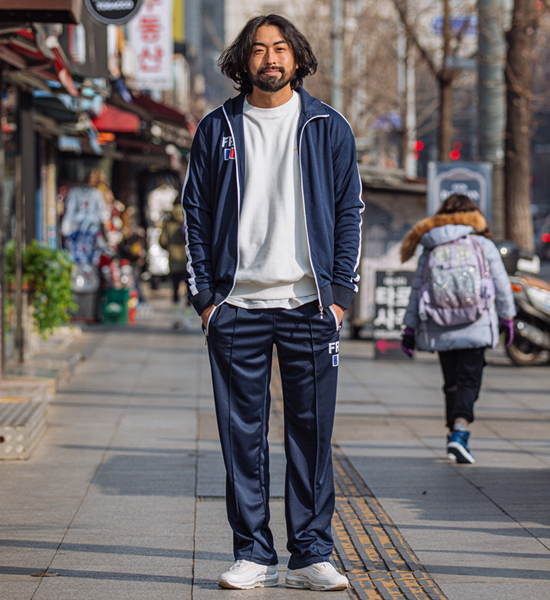 (L-5XL)<BR>바라볼수 없는 프랑스 짚업+카페와 연인 Training Pants