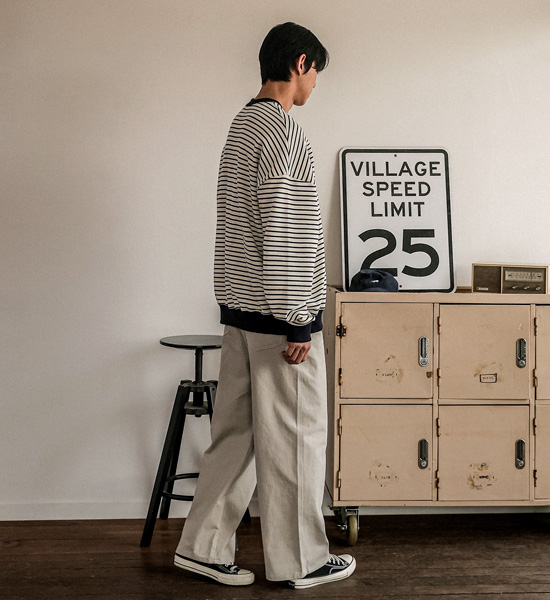 (XL-6XL)<BR>림콘 stripe man-to-man T