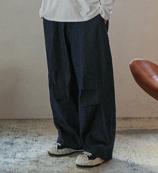 (XL-6XL)<BR>테노우 wide fit Non-wash jeans banding pants