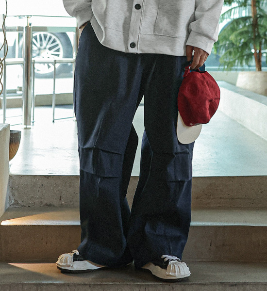 (XL-6XL)<BR>테노우 wide fit Non-wash jeans banding pants