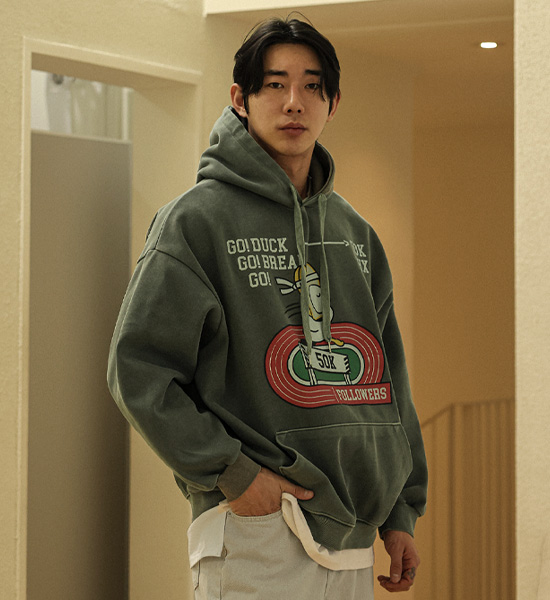 아스완 pigment Hoodie