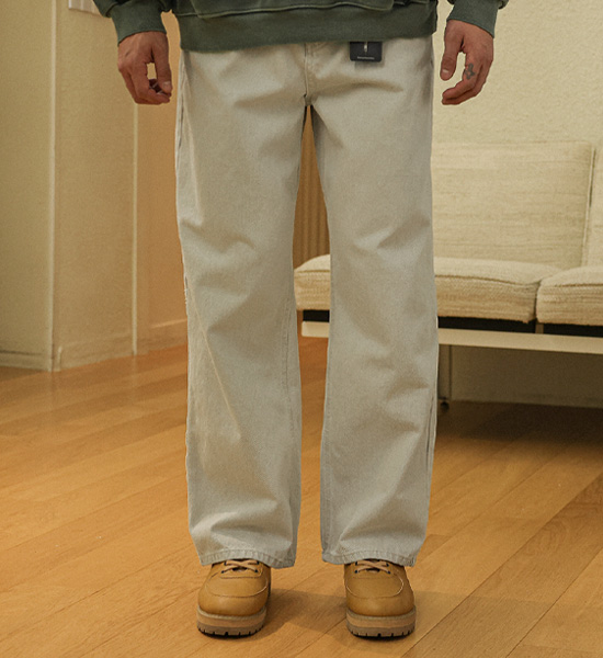 (S-5XL)<BR>모타라 Semi-wide fit pigment banding pants D575