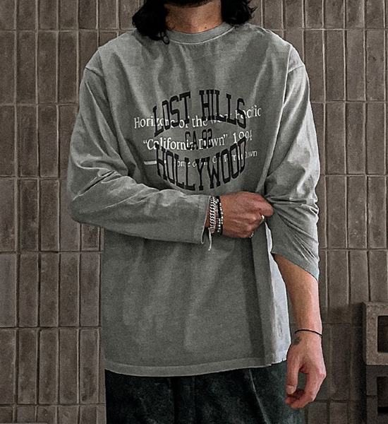 (XL-6XL)<BR>티반다르 pigment a long-sleeved t-shirt