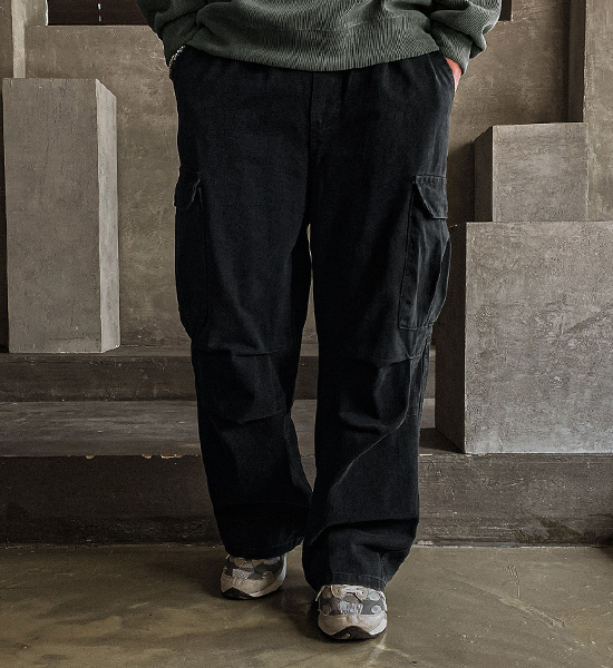 (M-4XL)<BR>니비타 Semi-wide fit cargo-banding pants