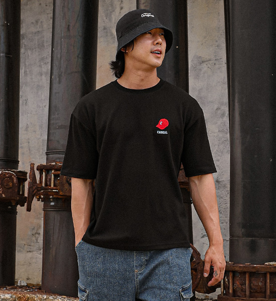 (L-5XL)<br>로렐리 모자자수 Short T shirts
