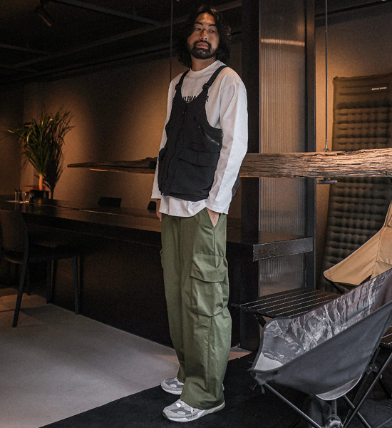 (XL-6XL)<BR>부라토키 wide fit cargo-banding pants