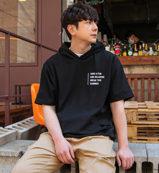 (XL-6XL)<br>썸머인 Hood Short T shirts