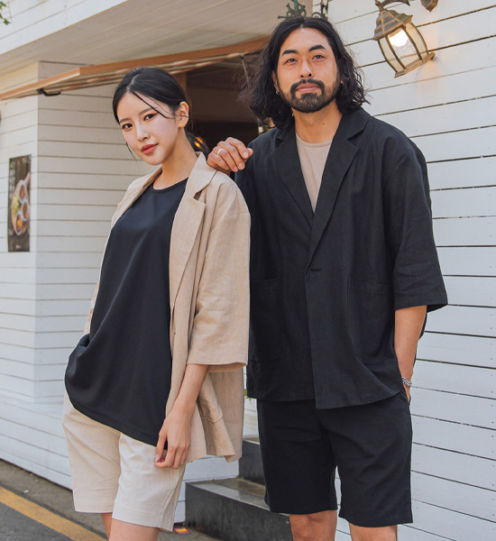 (XL~6XL)<BR>알테오 Linen6부자켓