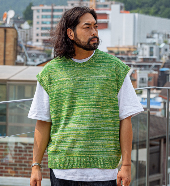 (L~5XL)<BR>베링턴 Knit Vest