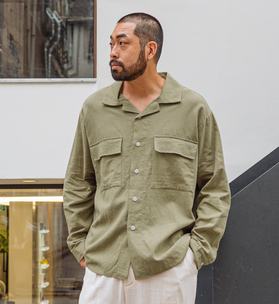 (L~5XL)<br>블라트 a linen shirt