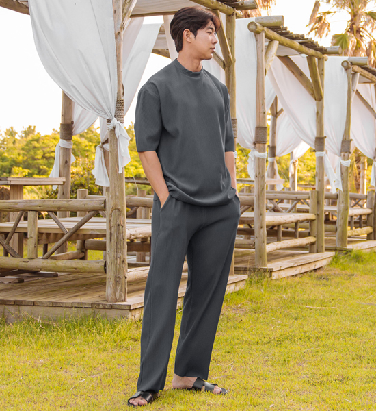 (L~5XL)<BR>보아비스 Short T shirts+우아초 banding pants