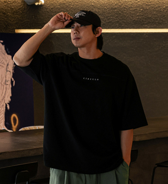 (XL-6XL)<BR>투톤써클로 Short T shirts