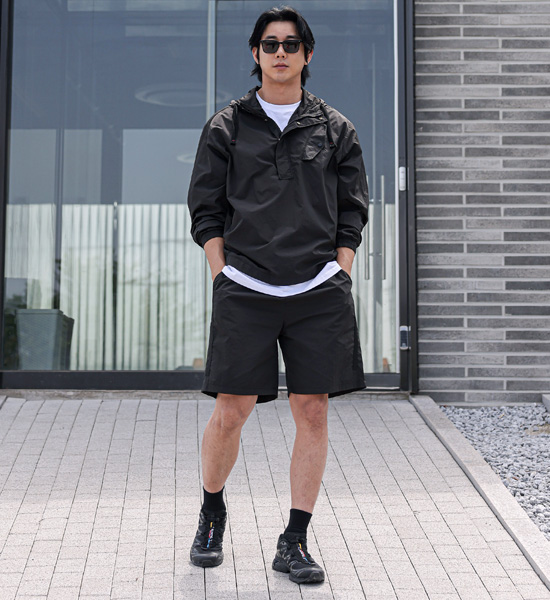 (L-5XL)<br>티카스 nylon Hood anorak+람퍼 nylon Banding Shorts
