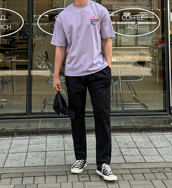 (L-4XL)<BR>하팅 Slim Fit linen banding pants