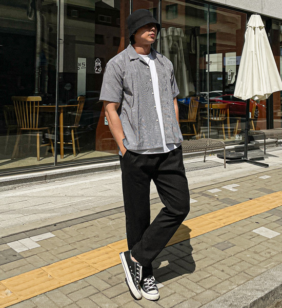 (L-4XL)<BR>하팅 Slim Fit linen banding pants